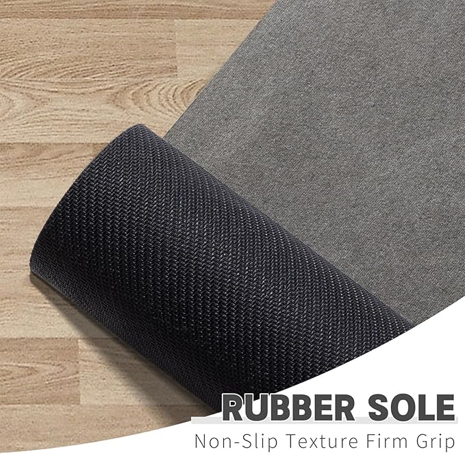 Dark grey bathroom mat set of 2, thin bathroom mat, non-slip bathroom mat, quick drying, absorbent rubber bathroom mat for bathroom floors, shower stalls