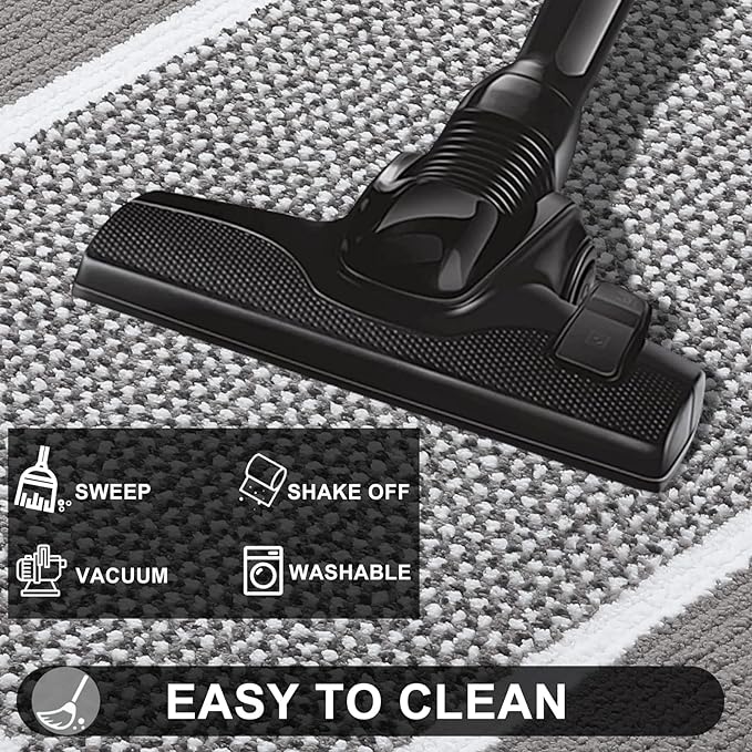 Indoor Doormat, Non-Slip Absorbent Dust-Resistant Entryway Mat, Strong Low Profile Indoor Mat, Washable Entryway Front Doormat, 32" x 20", Gray