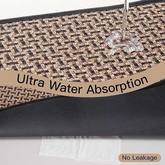 Door Mat Entrance 24x35, Dirt Resistant and Absorbent, Non-Slip Rubber Backing Floor Mats, Easy Clean Low-Profile Doormat for Entryway, Front Door, Inside Entrance, Black