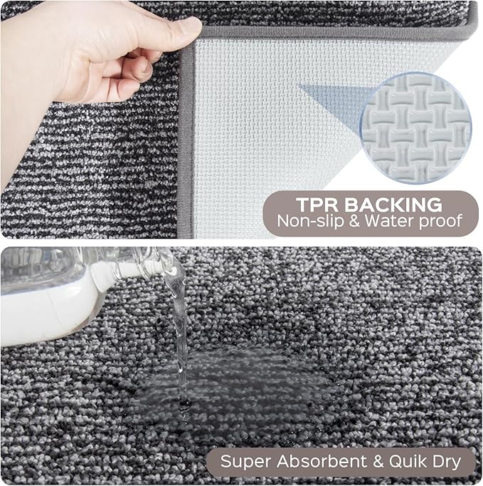 Dog Doormat 32" x 47" / 80cm x 120cm, Washable Kitchen Rug, Non-Slip Kitchen Floor Mat, Absorbent Indoor Entryway Rug for Laundry Room, Bathroom, Bedroom
