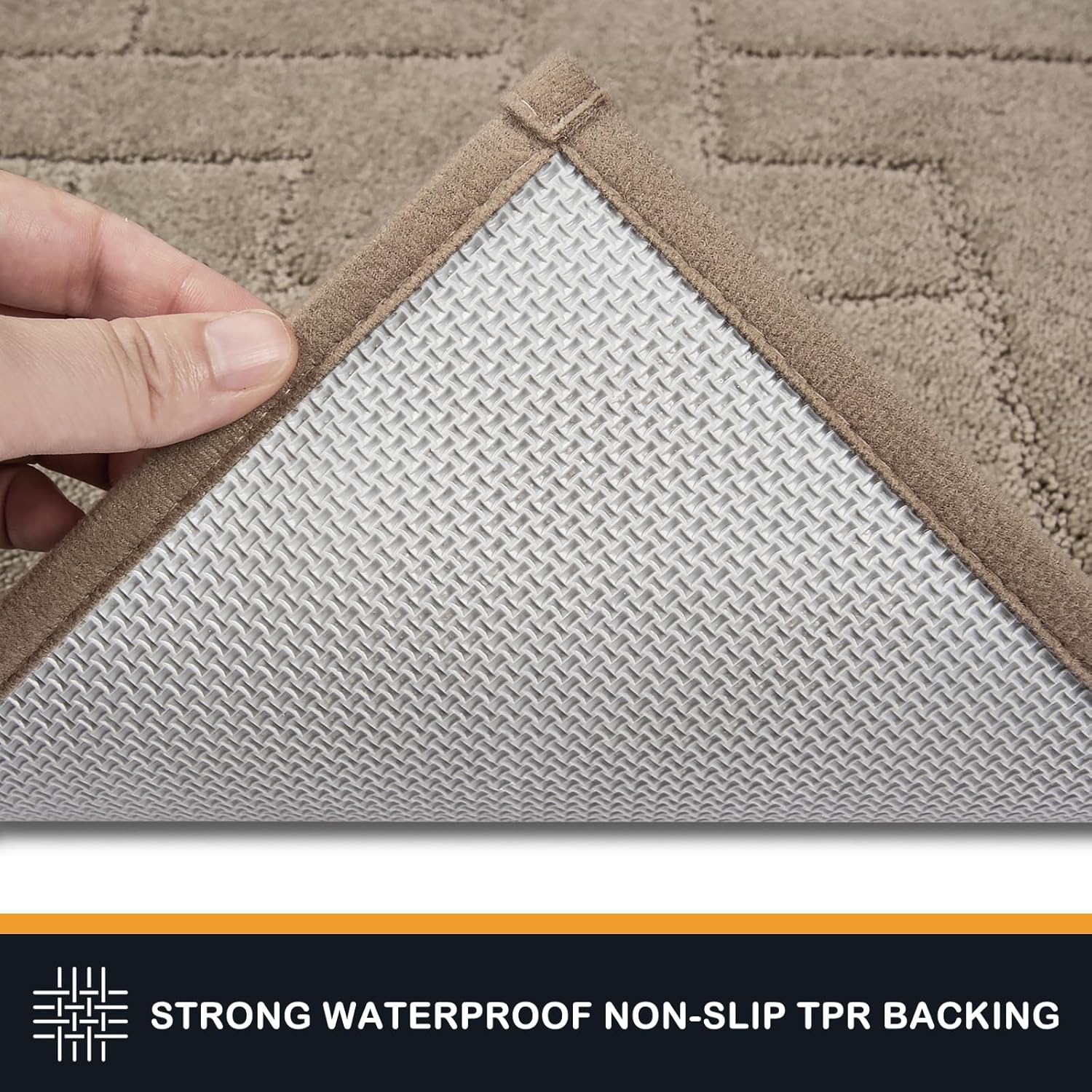 Doormat 24" x 35.5", Non-Slip Machine Washable Entryway Mat, Shoe Scraper, Dog Doormat, Super Absorbent Welcome Mat for Front and Back Doors, Muddy Wet Shoes and Paws, Taupe