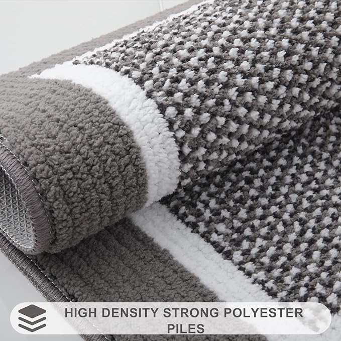 Indoor Doormat, Non-Slip Absorbent Dust-Resistant Entryway Mat, Strong Low Profile Indoor Mat, Washable Entryway Front Doormat, 32" x 20", Gray
