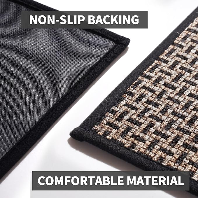 Door Mat Entrance 24x35, Dirt Resistant and Absorbent, Non-Slip Rubber Backing Floor Mats, Easy Clean Low-Profile Doormat for Entryway, Front Door, Inside Entrance, Black